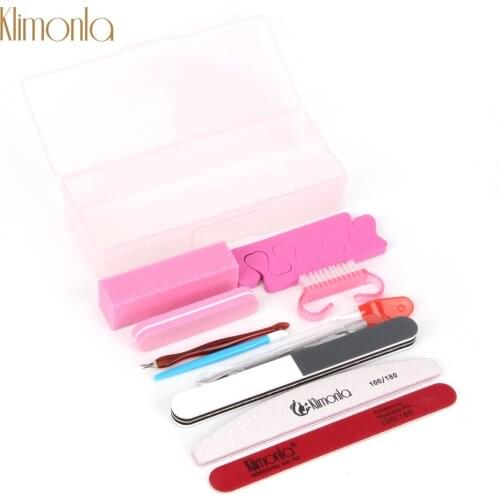 11Pcs/Set Mix Design Nail Art Trimmer Cuticle Pusher UV Gel Nail Polishing Manicure Care Tools Nail Separate Files Salon Tools