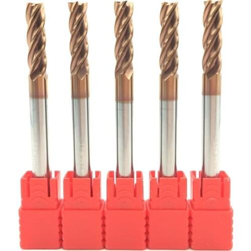5PCS HRC60 6mm Solid Carbide Endmills ENDMILL D6X15XD6X75L 4 Flute Standard Length Side milling Slotting Profiling face mill