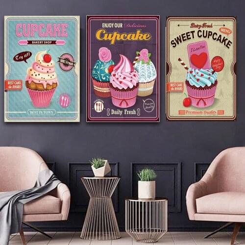 5D Diy Diamond Painting Cartoon Ice Cream Square/Round Diamond Embroidered Mosaic t Dessert Shop Burger Shop Wall Art Picture De