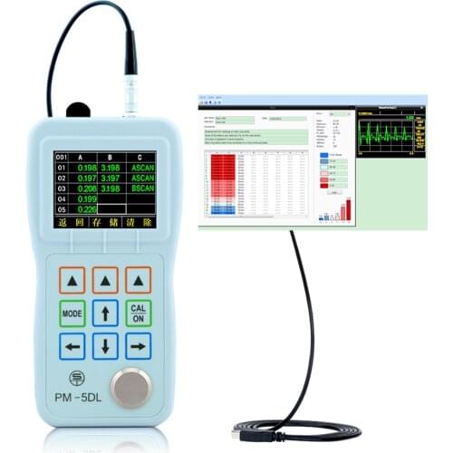 Yushi pm-5 color high precision 0.001mm digital thickness gauge ultrasonic