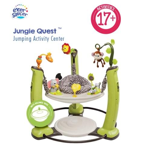 Exersaucer by Evenflo Jump & Learn Jungle Quest Stationary Jumper Baby Toy