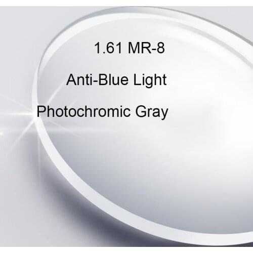 1.56 1.61 1.67 Anti-blue light Rays Photochromic Eyeglasses lens CR-39 Resin Aspheric Glasses Lenses Hyperopia Myopia Sunglasses