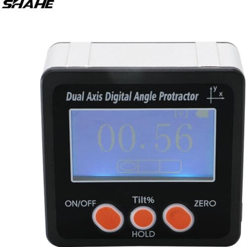 SHAHE Dual axis Digital Inclinometer Electronic Protractor Digital Angle Gauge Bevel Box Magnet Inside Angle Measuing Tools