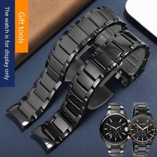 Ceramic Watchband Replacement A-rmani AR1452 1451 1400 1410 1507 AR70002 Watch Chain Mens Bracelet