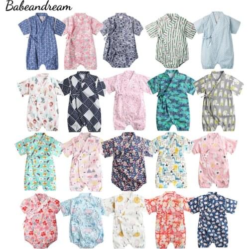 0-24M Kimono baby clothes japanese style kids clothes girls romper retro bathrobe uniform clothes infants pajamas floral Costume