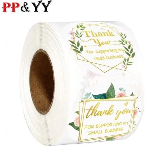 100-500pcs gift sealing sticker bouquet thank you design scrapbook sticker holiday birthday party gift decoration label