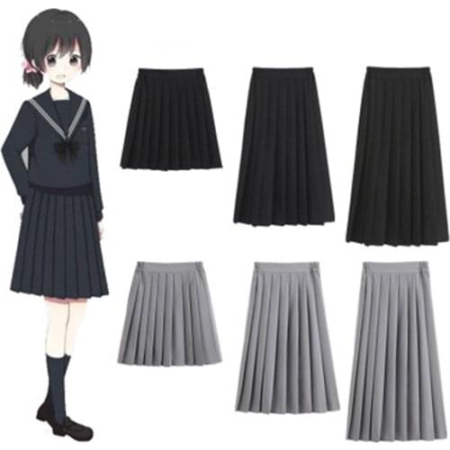 2021 Teenage Girl Pleated Skirts School Uniform Long Skirts 12 14 15 16 18 20 year Big Girl High School Students Clothing AA4475