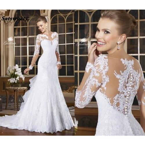 Satsweety Long Sleeve Wedding Dresses