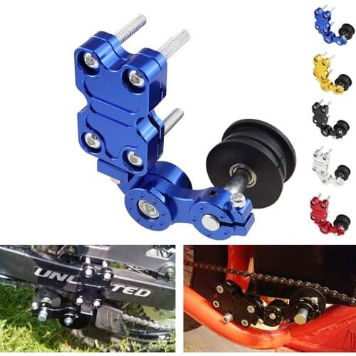 Universal Aluminum Alloy Adjuster Chain Tensioner Tool Roller For Motorcycle ATV Chopper Dirt Bike Black Silver Blue Red
