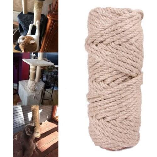 10/30/50M Sisal Rope DIY Cat Tree Scratching Toy Climbing Frame Replacement Rope Desk Legs Binding Rope For Cat Sharpen Claw