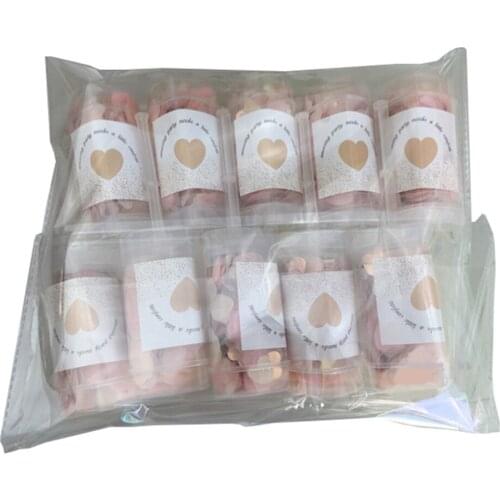 10pcs Heart Push Confetti Poppers Heart-shaped Paper Push Tube DIY Baby Shower Birthday Wedding Party Decoration