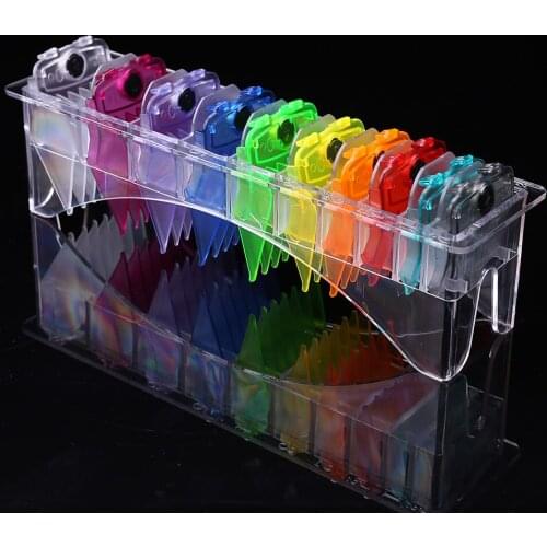 10pcs Hair Clipper Limit Comb with Magnetic Trimmer Cutting Guide Attachment Size Barber Replacement Combs Hair Styling Tools