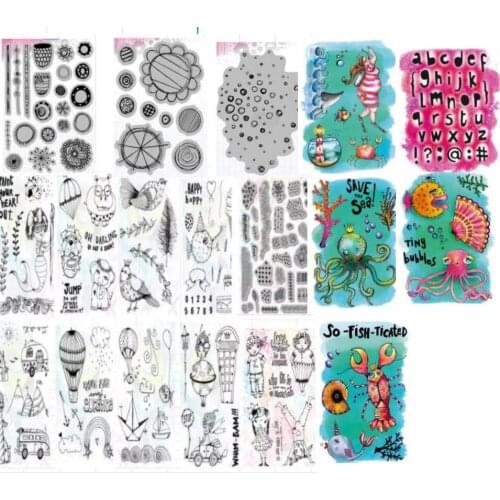 14x18cm series transparent Clear Silicone Stamp/Seal for DIY scrapbooking/photo album Decorative clear stamp sheets B0613