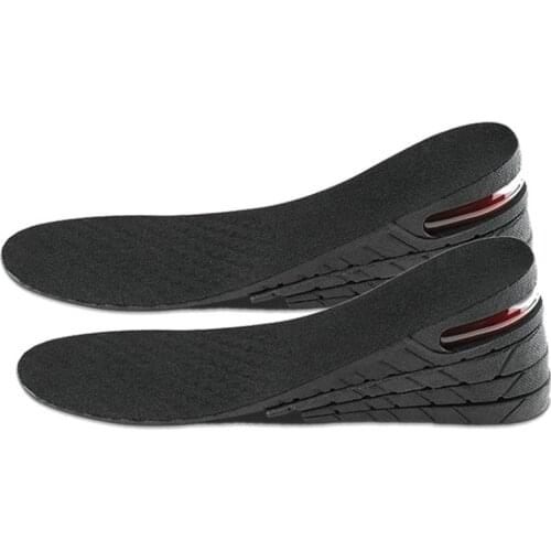 4 layers Unisex Adjustable Height Increase Invisible Insole Soft Breathable Shock Absorption Shoes Insole Heel Lift Inserts