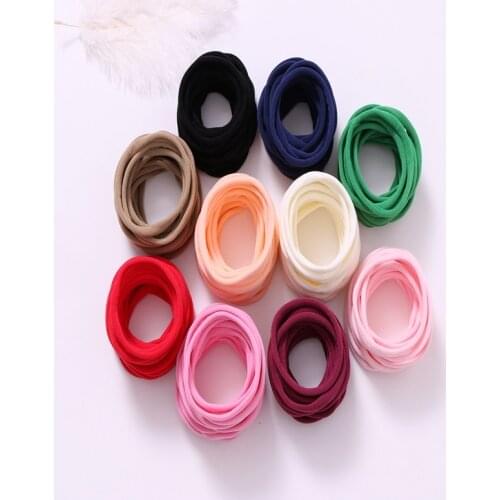 400 pcs/lot 20 colors mix Super Soft Nylon elastic Headbands Soft Stretchy Thin Nylon Headband for hair accessories