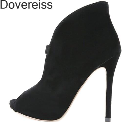 Summer Women fashion sexy new Stilettos heels consice Peep toe Slip on height concise cool boots Short boots 35-40