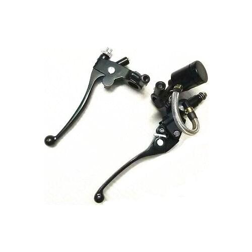 Black 7/8''22mm Brake Clutch Lever Master Cylinder Reservoir For Honda Kawasaki Yamaha Suzuki Chopper Bobber Touring Custom