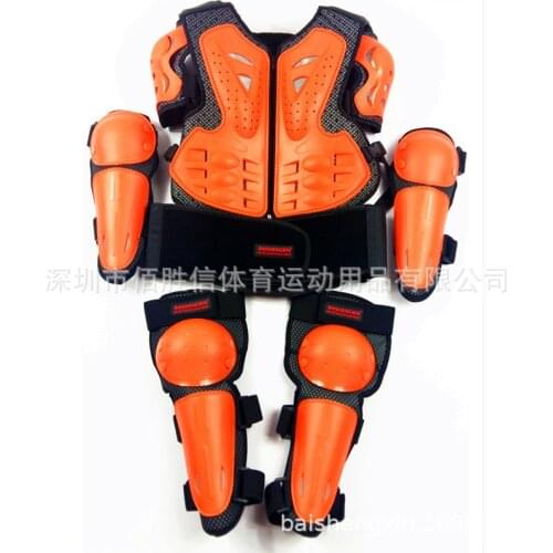 Child Full Body Armor Kids Motocross Protector Vest Armor Jacket Chest Spine Protection Gear elbow shoulder Knee guard