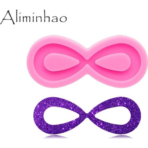 DY0989 Shiny 8-shaped Ribbon Keychain mold UV Resin Liquid Silicone Mould Craft For DIY Charms Making Jewelry