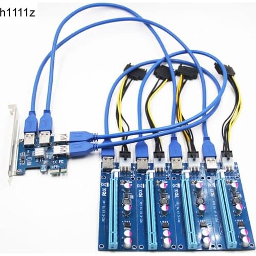 NEW Add in Card PCIe 1 to 4 PCI Express 16X Slots Riser Card PCI-E 1X to External 4 PCI-e Slot Adapter PCIe Port Multiplier Card