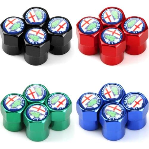 4pcs Car Tire Valve Caps Air Tyre Stems Cover case For alfa romeo 159 147 156 giulietta 147 Car styling