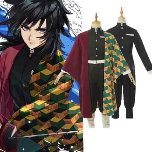 Demon Slayer Kimetsu no Yaiba Tomioka Giyuu Cosplay Costume Kimono Suit Outfit New 2021