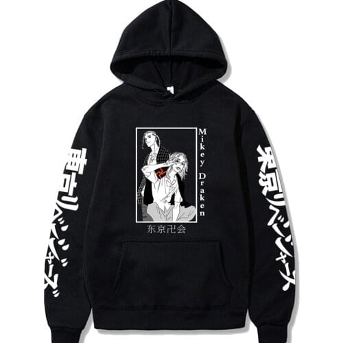 Tokyo Avengers Cool Hoodies Tops Mikey Draken Clothes Autumn Loog Sleeve Sweatshirt Hoodie Men Women