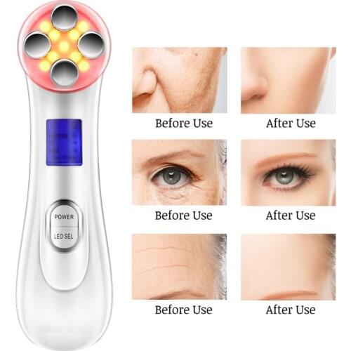 LED Multi-Function Electric Facial Massager Lifting Tight Micro-current Face Thin Tender Skin Wrinkle Care Whitening Instrument