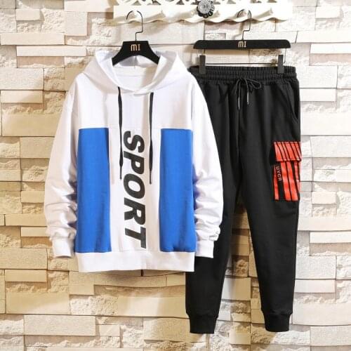 Fashion Mens Sportswear Casual Tracksuit HOODIES & Sweatshirt + Pants Trouers 2020 New Two Pieces Set Suits For Spring Autumn