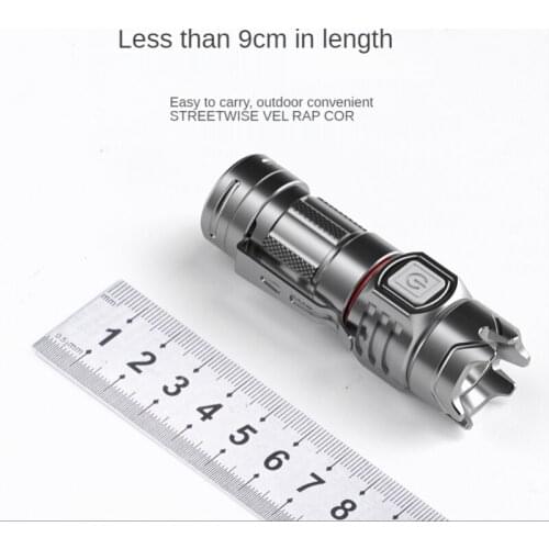 Mini Waterproof Powerful Flashlight Rechargeable Button Long Range Metal Flashlight Linterna Usb Latarka Led Outdoor Equipment