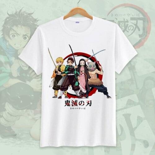 New Anime Demon Slayer: Kimetsu no Yaiba Kamado Tanjirou cosplay t-shirt Polyester men t shirt summer tops