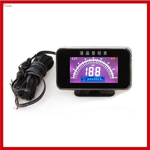 New Universal 2 Funtions Digital Lcd 12v / 24v Car Truck Speedometer Speed Meter + Odometer Gauge