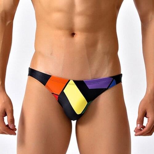 Sexy Mens Swim Briefs Bikini Swimwear Swiming Trunks For Man Swimsuit Bathing Suit Beach Shorts Gay Desmiit Zwembroek Pouch 2021