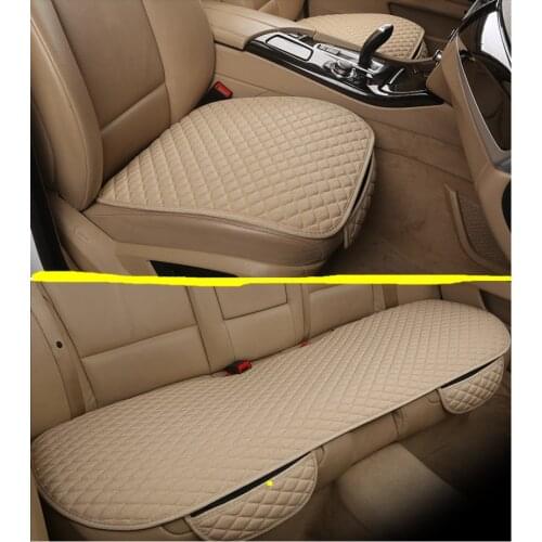 Linen Car Seat Cushion Covers Auto Front Rear pad 5 Seat Protector Cushion Car chair linen cushion Car interior accessories