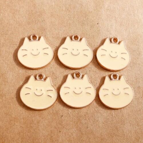 10pcs 20*20mm Enamel Animal Head Mouse Pendant Charms for Jewelry Making Bracelet Necklace Charms DIY Findings