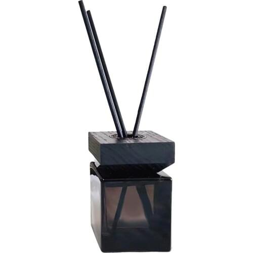 1 Set Empty Aroma Diffuser Bottle Wooden Lid No Fire Aromatherapy Bottle (100ml)