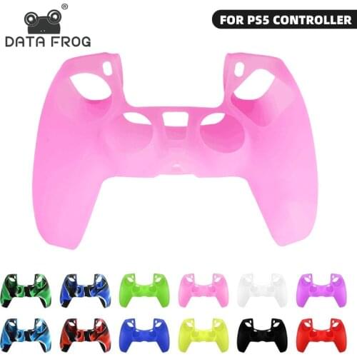Data Frog Soft Silicone Gel Rubber Case Cover For SONY Playstation 5 PS5 Controller Skin Protection Case Cover For PS5 Gamepad