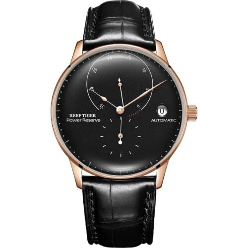 Reef Tiger mens watches automatic mechanical watch relogios luxury reloj waterproof man leather montre homme 2019 RGA82B0-2