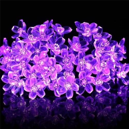 LED Cherry Blossom light bulb Christmas Garland Indoor Lighting Plug Operated String Lights Cheey Fairy Lights Christmas Decors