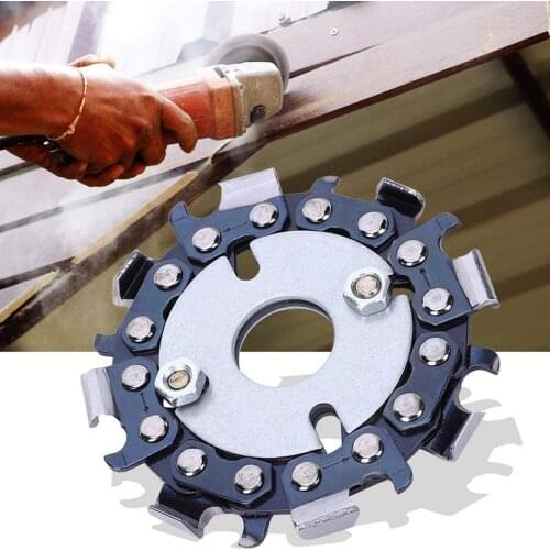 2.5 Inch 8-Teeth Angle Grinder Chain Disc Chain Disc Wood Slotting Tool for 4inch or 4-1/2inch Angle Grinder 13300rpm