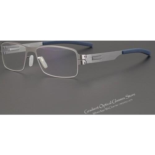 Berlin screwless design ultra thin optical glasses frame for men and women myopia prescription square business eyeglasses frame