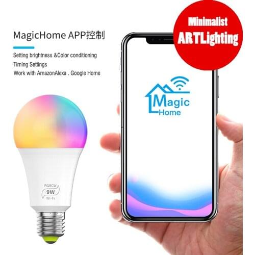 Smart Light Bulb AL Abovelights A19 E26 E27 9W WiFi LED Smart Bulb Works with Alexa Echo Google Home & Siri