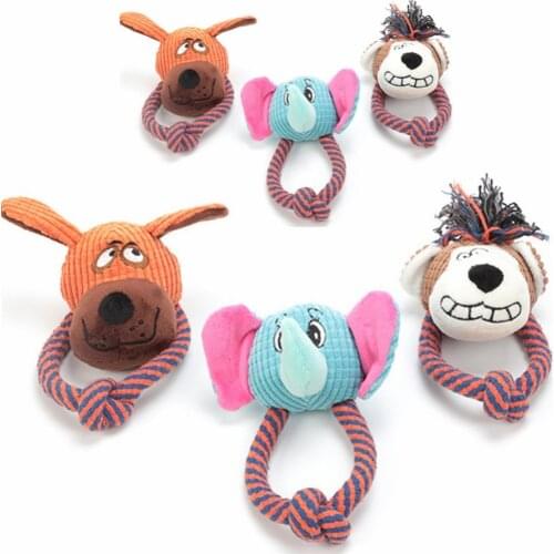 Funny dog toys stuffed dog sustainability chew cat toys squeak noise made Lovely Pet toy Dog plush toy monkey dog elephant Style