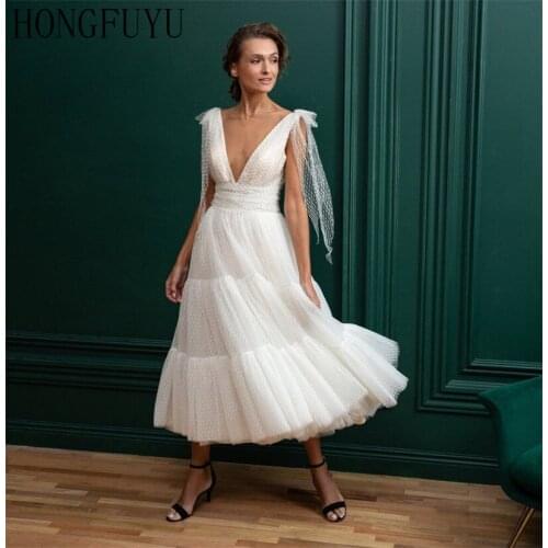 Vestidos de fiesta White Tulle Evening Dresses Short A Line 2021 Off Shoulder Sleeves Prom Gowns