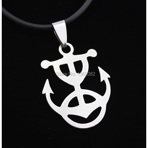 1pc Stainless steel Anchor Charm pendant necklace for men womens jewelry gift MN593