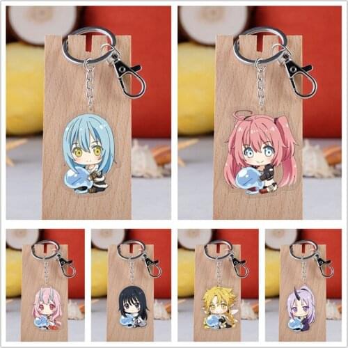 10 pcs/lot Anime That Time I Got Reincarnated as a Slime Acrylic Keychain Toy Figure Bag Pendant Double sided Key Ring Gifts