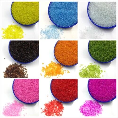 16g 1000pcs 2mm Colored Transparent Round Loose Spacer Bead Cezch Glass Seed Beads Handmade Jewelry Making DIY Garment Bead TM2M
