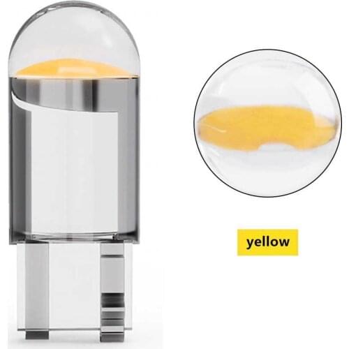 10x T10 Led Car Side Light Yellow Bulbs Error Free Canbus Xenon W5w Sidelight Brand New And High Quality Strong And Durable