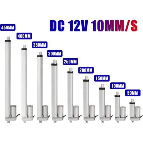 12V Linear Actuator Multifunction Linear Drive Electric Linear Motor Stroke 50mm 100mm 150mm 200mm 250mm 300mm 400mm 450mm