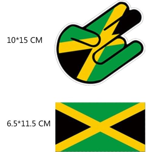 2pcs Set Jamaica Car sticker finger Shape simple Modern Pictures DIY Wall decoration Accessories National flag Pictures